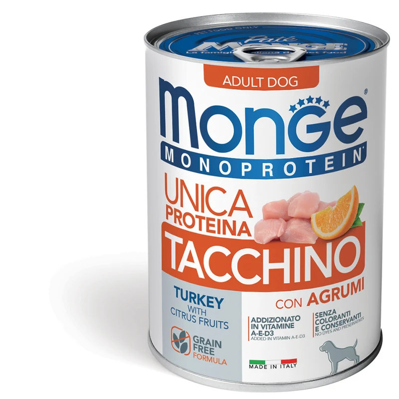 Monge Monoprotein Pate Tacchino e Agrumi 400g - Cane Adulto
