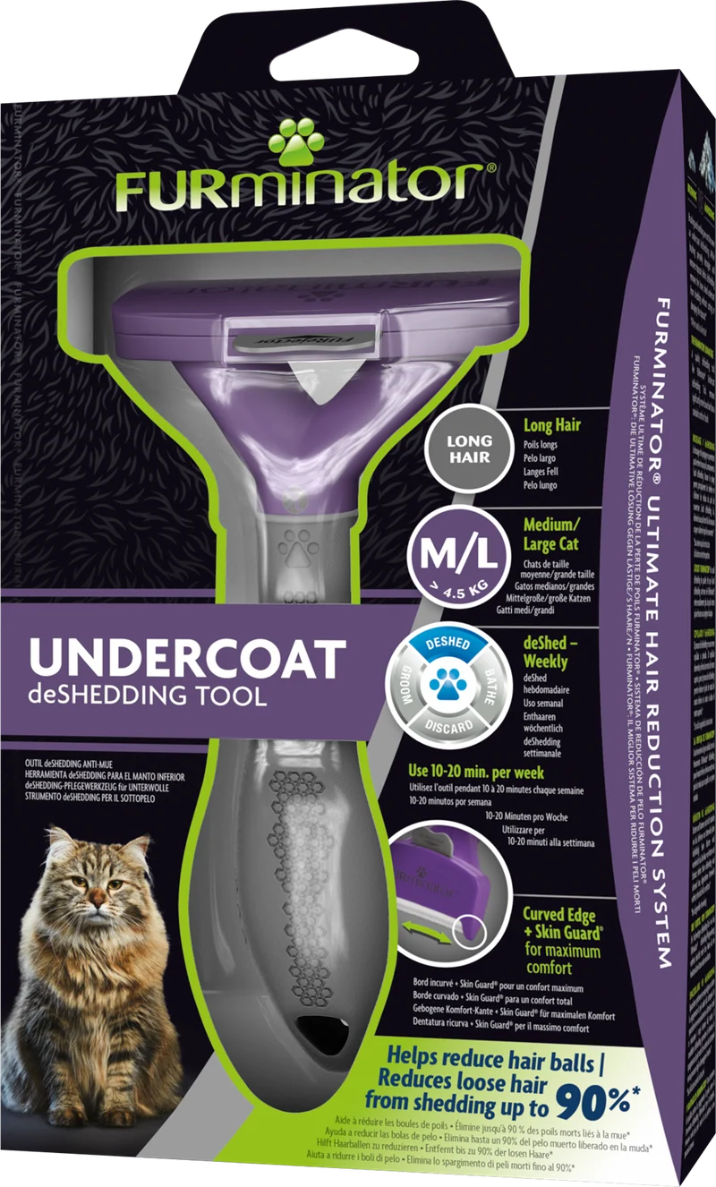 FURminator DeShedding Gatti Pelo Lungo M/L - Gatti oltre 4,5kg