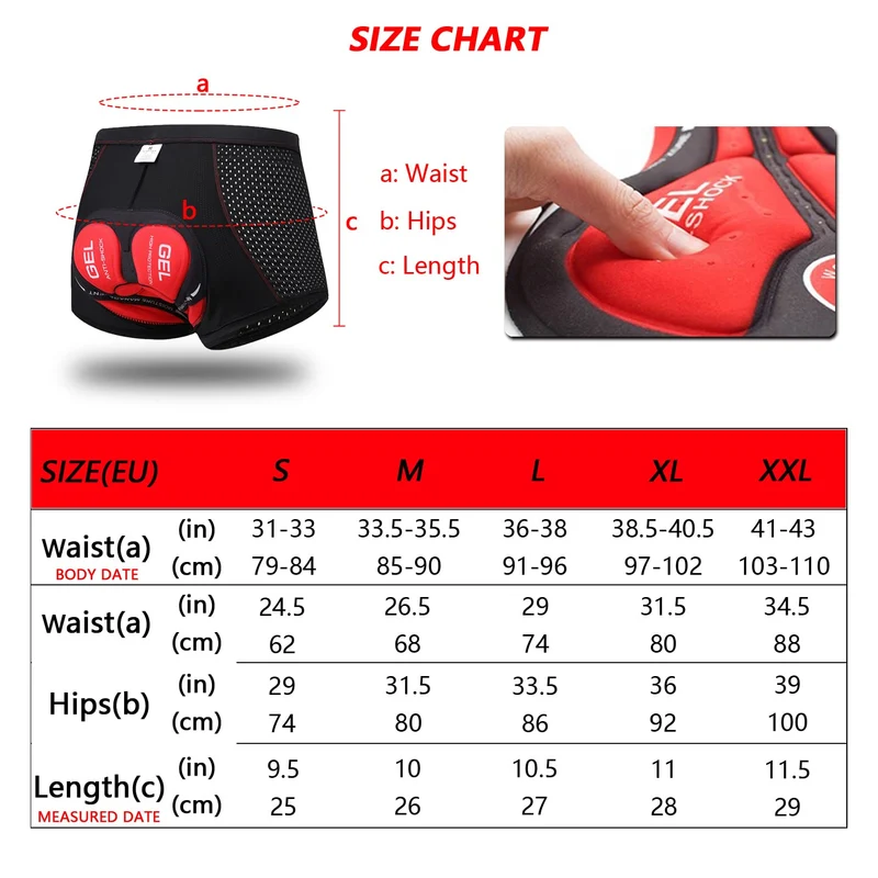 SOLO ACTFIT Pantaloncini Intimo Ciclismo da Uomo MTB Ciclismo Mutande Gel 3D Imbottite Bicicletta Pants Traspiranti Antiscivolo