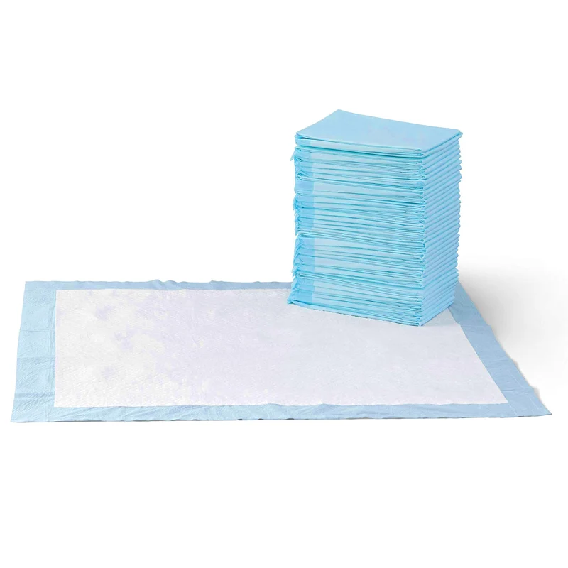 Amazon Basics, Tappetini per l'addestramento di cani e cuccioli, design a 5 strati a prova di perdite con superficie ad asciugatura rapida, dimensione XL, confezione da 40, Celeste