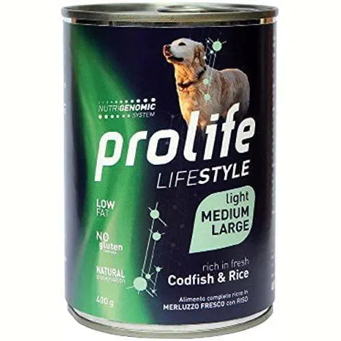 Prolife Lifestyle Mature Medium/Large Pesce Bianco e Riso 400g - Cibo Umido per Cani