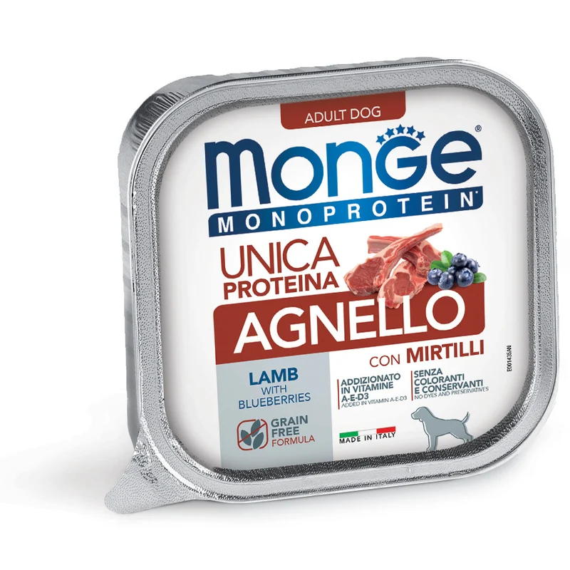 Monge Monoprotein Pate Agnello e Mirtilli 150g - Cane Adulto