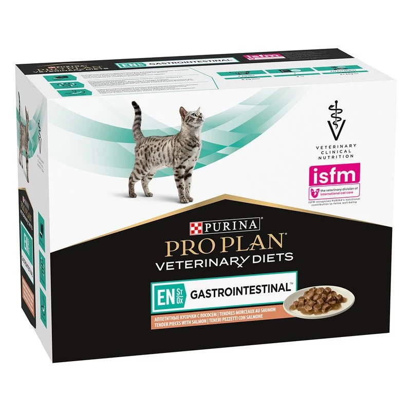 Pro Plan Veterinary Diets Feline EN ST/OX Gastrointestinal 10x85g Salmone
