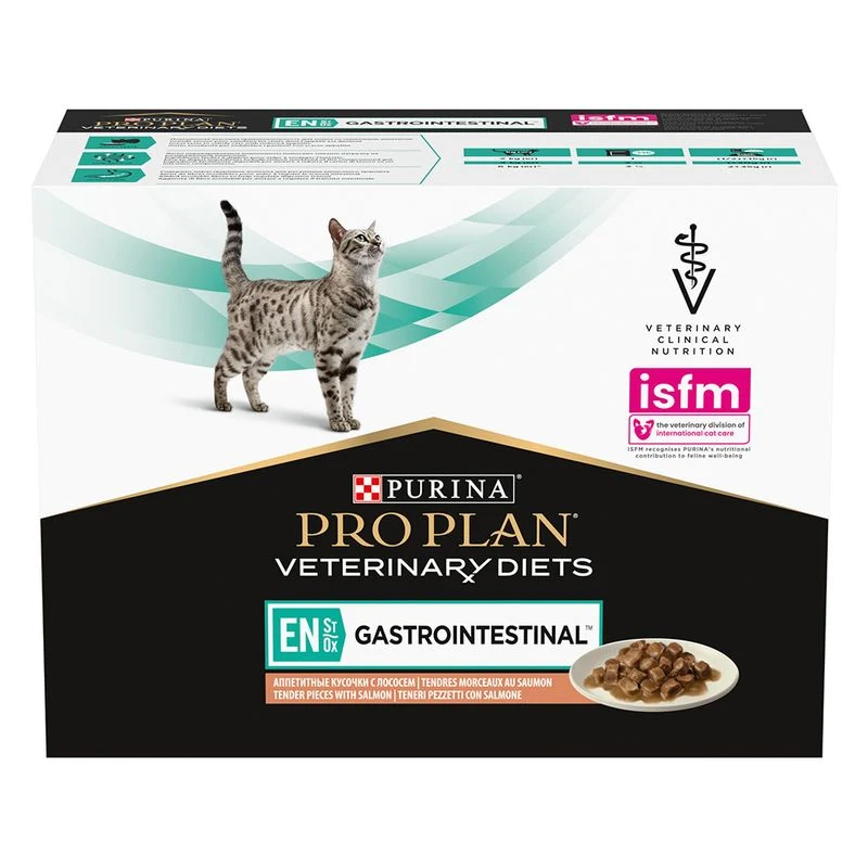 Pro Plan Veterinary Diets Feline EN ST/OX Gastrointestinal 10x85g Salmone