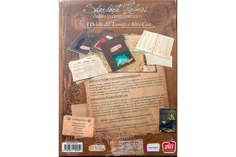 Asmodee, Sherlock Holmes Consulente Investigativo: I Delitti del Tamigi e Altri Casi, Gioco da Tavolo Investigativo, 1-8 Giocatori, 14+ Anni, Edizione in Italiano