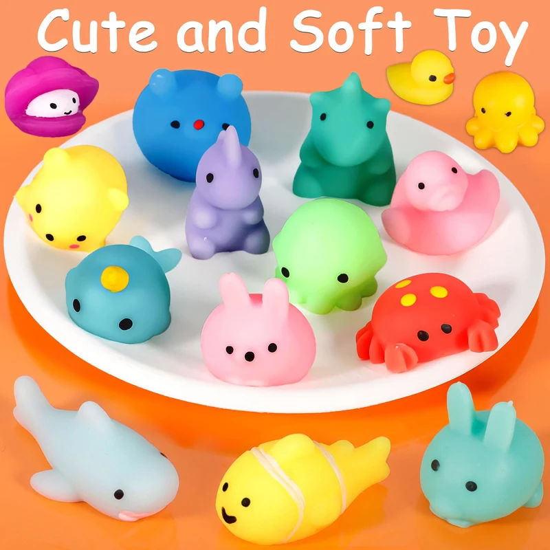 Purpledi Squeeze Toys Squishy Giocattoli 50 pezzi per Feste per Bambini, Giocattoli Antistress da Spremere Morbidi , Regalo di Natale,Regalini Fine Festa Compleanno