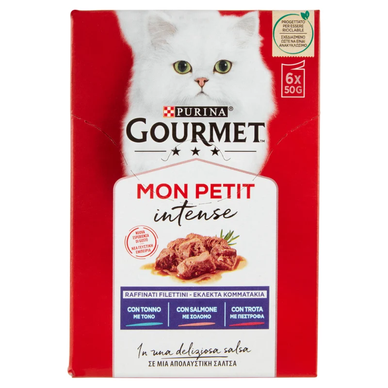 Gourmet Mon Petit Tonno Salmone Trota 6x50g