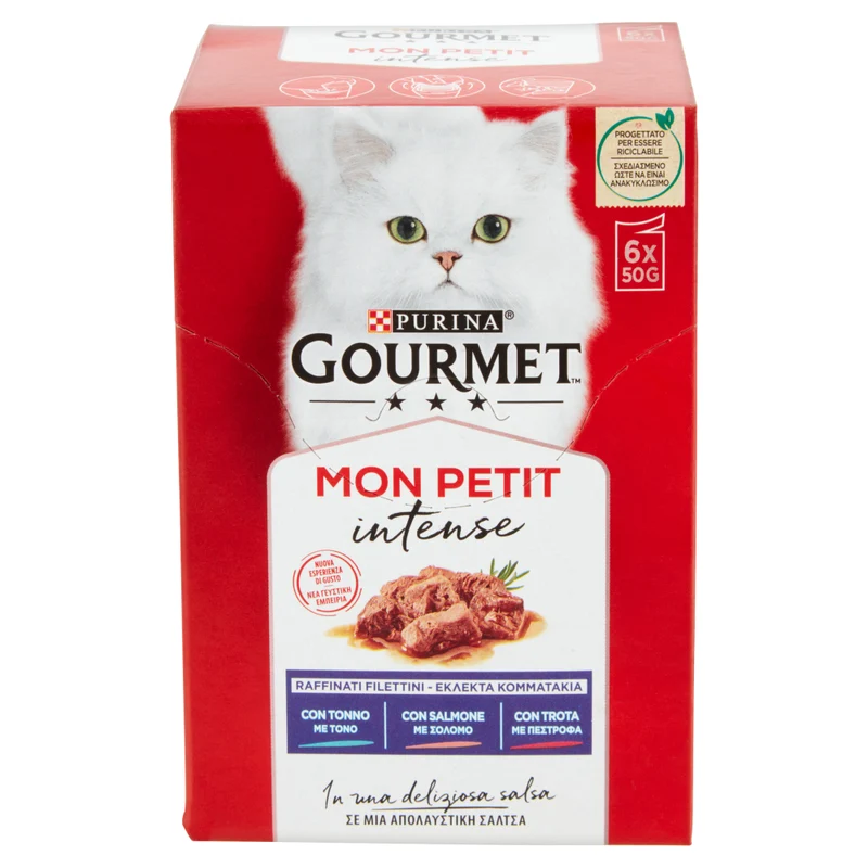 Gourmet Mon Petit Tonno Salmone Trota 6x50g