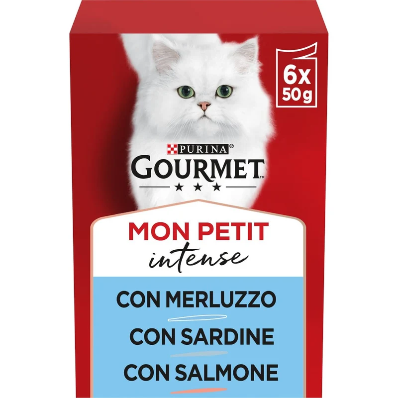 Gourmet Mon Petit Merluzzo Sardina e Salmone 6x50g