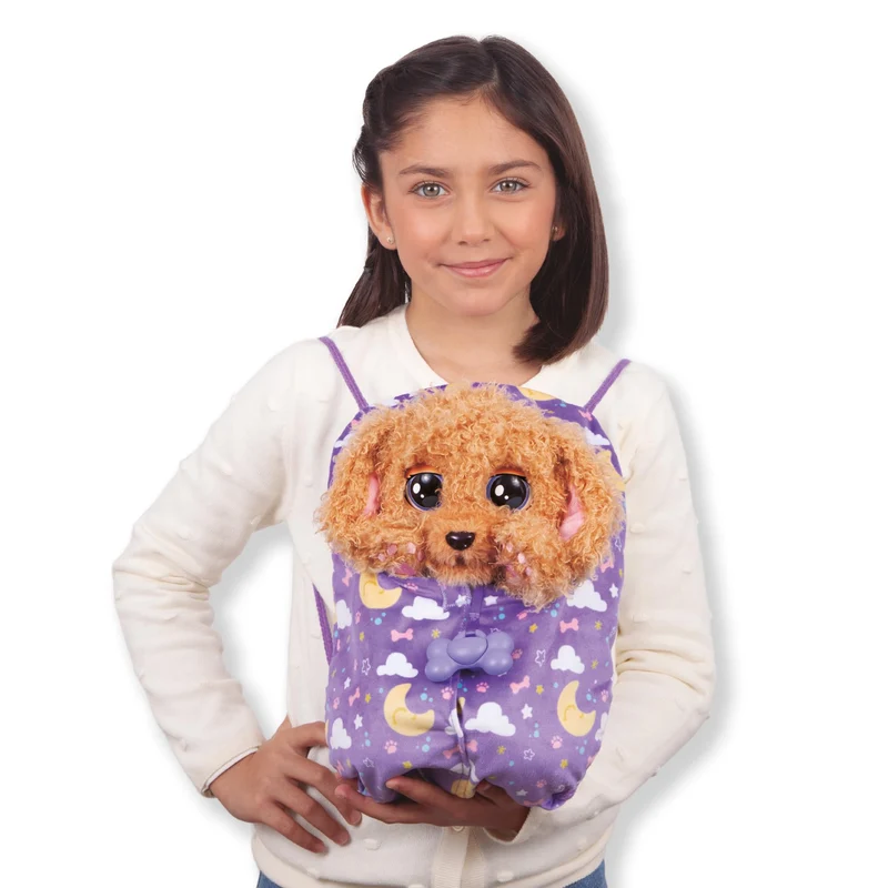 BABY PAWS Labradoodle, Cucciolo Interattivo di Peluche che Reagisce ai Vostri Input, Portatelo con voi, Giocattolo Regalo per Bambini dai 4 Anni in su