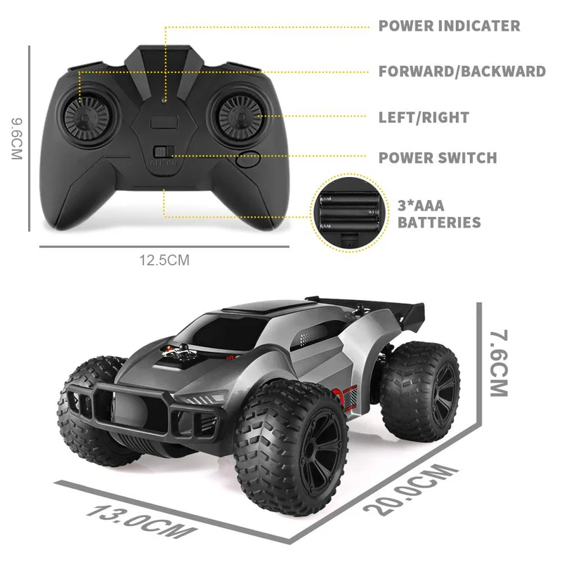 Macchina Telecomandata per Bambini Giochi 6 7 8 9 10 11 12 Anni, Alta Velocità 15KM/h Auto RC 2.4Ghz Radiocomandata Camion Telecomandato All'aperto Esterno Giocattolo Bimbi Regalo Natale Compleanno