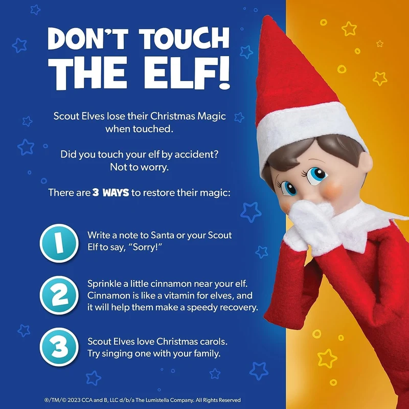 Elf on The Shelf | Elfo Natale Pupazzo | Femmina Elfo con Libro per Bambini in Inglese | Elfo sulla Mensola