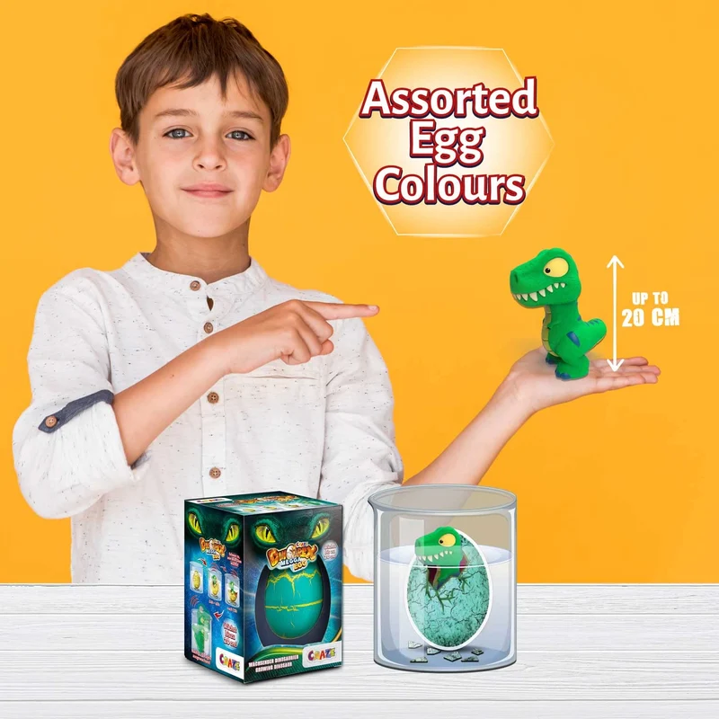 CRAZE MEGA EGG DINOREX, Dinosauro che si schiudono in acqua, uova dinosauro che cresce nell acqua diversi modelli, giochi bambini uovo da cova, uovo sorpresa.
