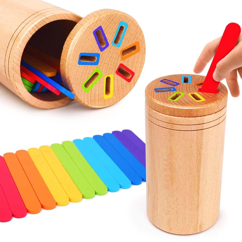 HaoVrisn Giocattoli Montessori da Impilare e Ordinare 1 2 3 Anni, Giochi di Selezione di Forme e Colori Giochi Bambini Regali di Compleanno