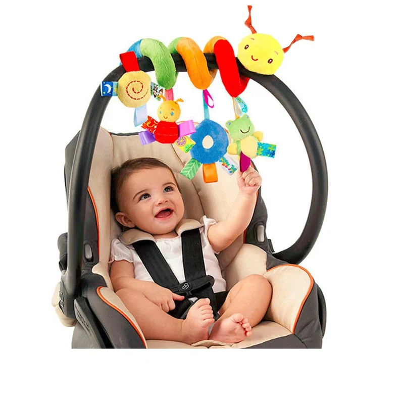 Giocattoli per carrozzina, per seggiolino auto, giocattolo a spirale, per passeggino, per attività a spirale, per passeggino, giocattolo per passeggino e carrozzina, con campana di suono,100g