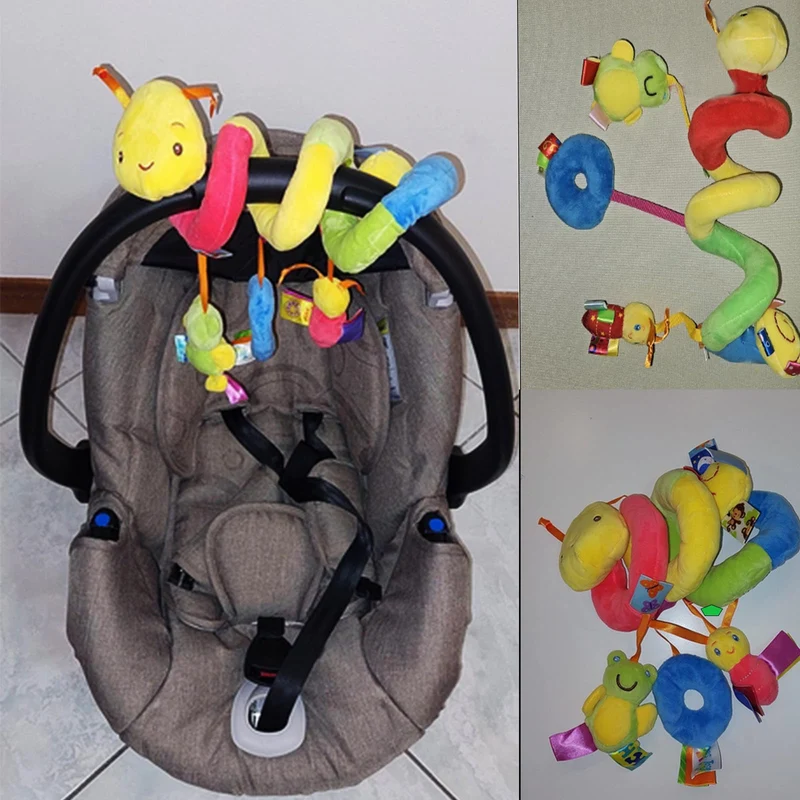 Giocattoli per carrozzina, per seggiolino auto, giocattolo a spirale, per passeggino, per attività a spirale, per passeggino, giocattolo per passeggino e carrozzina, con campana di suono,100g