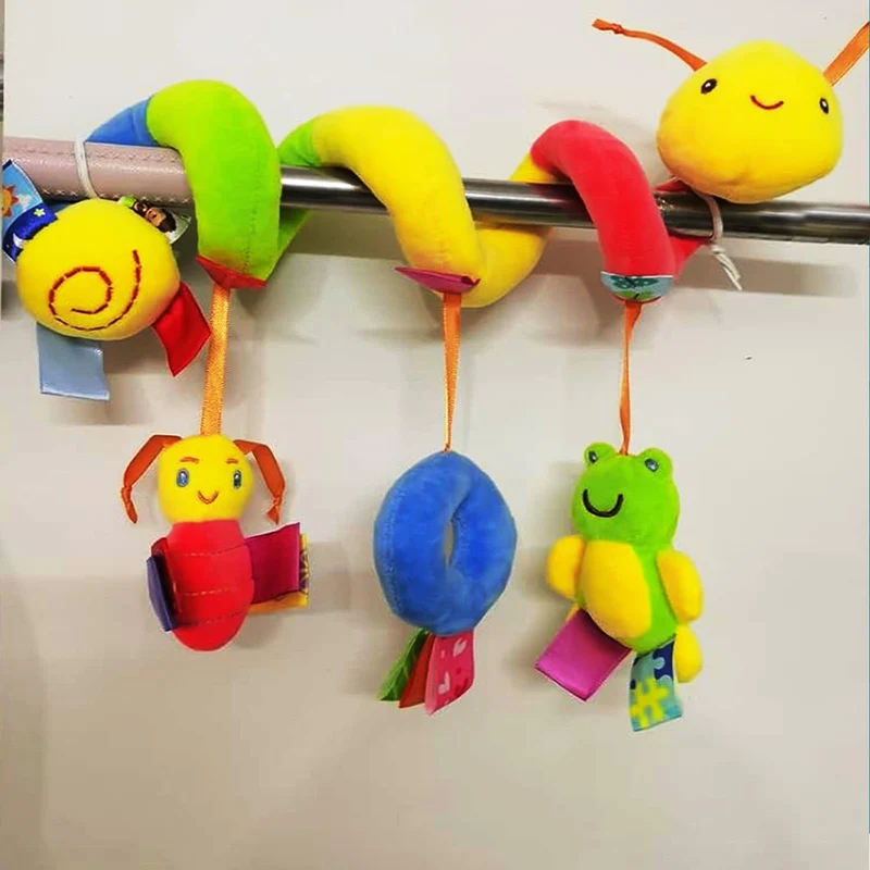 Giocattoli per carrozzina, per seggiolino auto, giocattolo a spirale, per passeggino, per attività a spirale, per passeggino, giocattolo per passeggino e carrozzina, con campana di suono,100g