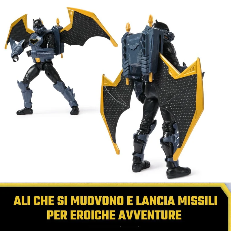 DC Comics, Action Figure Batman Adventures Night Sky, Alto 30 cm con Ali Espandibili, 17 Punti di Articolazione, 7 Accessori e Lancia Proiettili. Giocattoli per Bambini e Bambine, 3+ anni