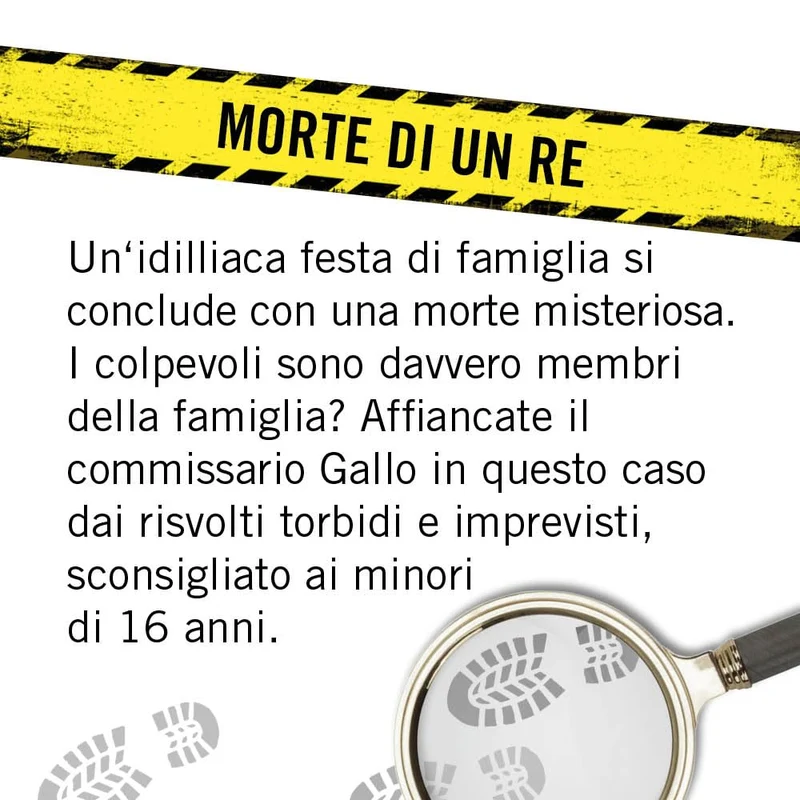 Hidden Games Luogo del Reato - Morte di un Re - Italiana - Il nostro caso di principianti - FSK16, gioco realistico della scena del crimine, gioco emozionante del detective, gioco della stanza di fuga