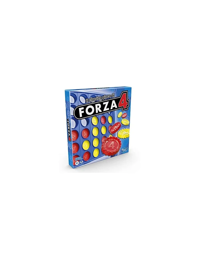 Hasbro Gaming Forza 4 Gioco da Tavolo per 2 Giocatori, Giochi per Famiglie Adatto a Bambini e Bambine da 6 Anni in Su con Griglia di Gioco e 42 Gettoni, Idea Regalo per Bambini e Ragazzi