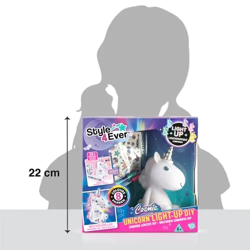 CANAL TOYS - Unicorno luminoso da decorare - Regalo Bambina Decorazione Cameretta - Dai 6 anni - OFG 268