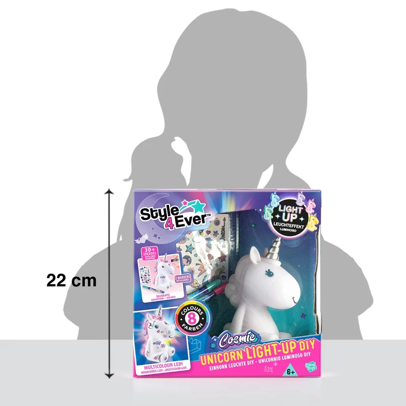 CANAL TOYS - Unicorno luminoso da decorare - Regalo Bambina Decorazione Cameretta - Dai 6 anni - OFG 268
