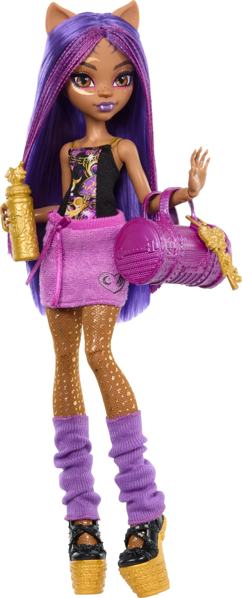 Monster High - Segreti da Brivido Clawdeen Wolf Misteri Mostruosi, set con bambola e guardaroba, 19 soprese e capi d'abbigliamento inclusi, giocattolo per bambini, 4+ anni, HXH85