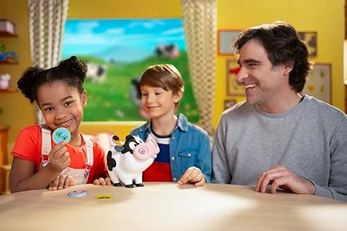 Goliath - MUU MUU ACHUU - Gioco in Scatola per Bambini dai 4 Ann - Mucca Simpatica che Fa Bolle con Suoni e Starnuto - Stimola i Riflessi - per 2-4 Giocatori - 20 Minuti, Versione Multilingue