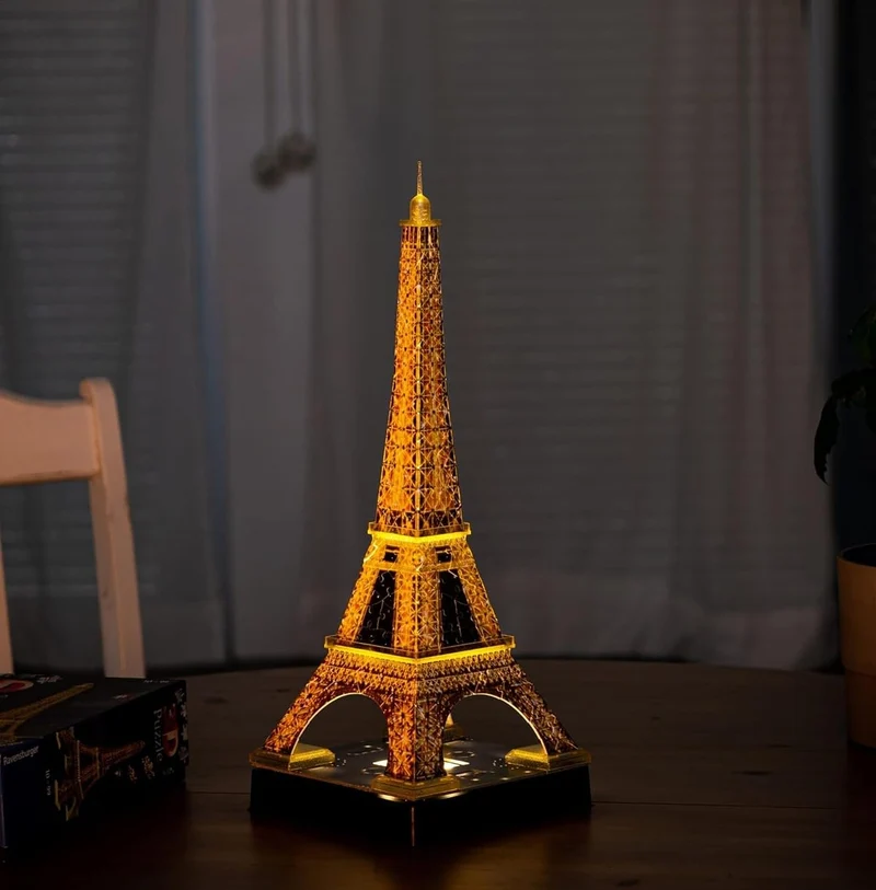 Ravensburger - Puzzle 3D, Tour Eiffel Night Edition con Luce, Parigi, per Adulti e Bambini 10+ Anni, Idea Regalo, 226 Pezzi