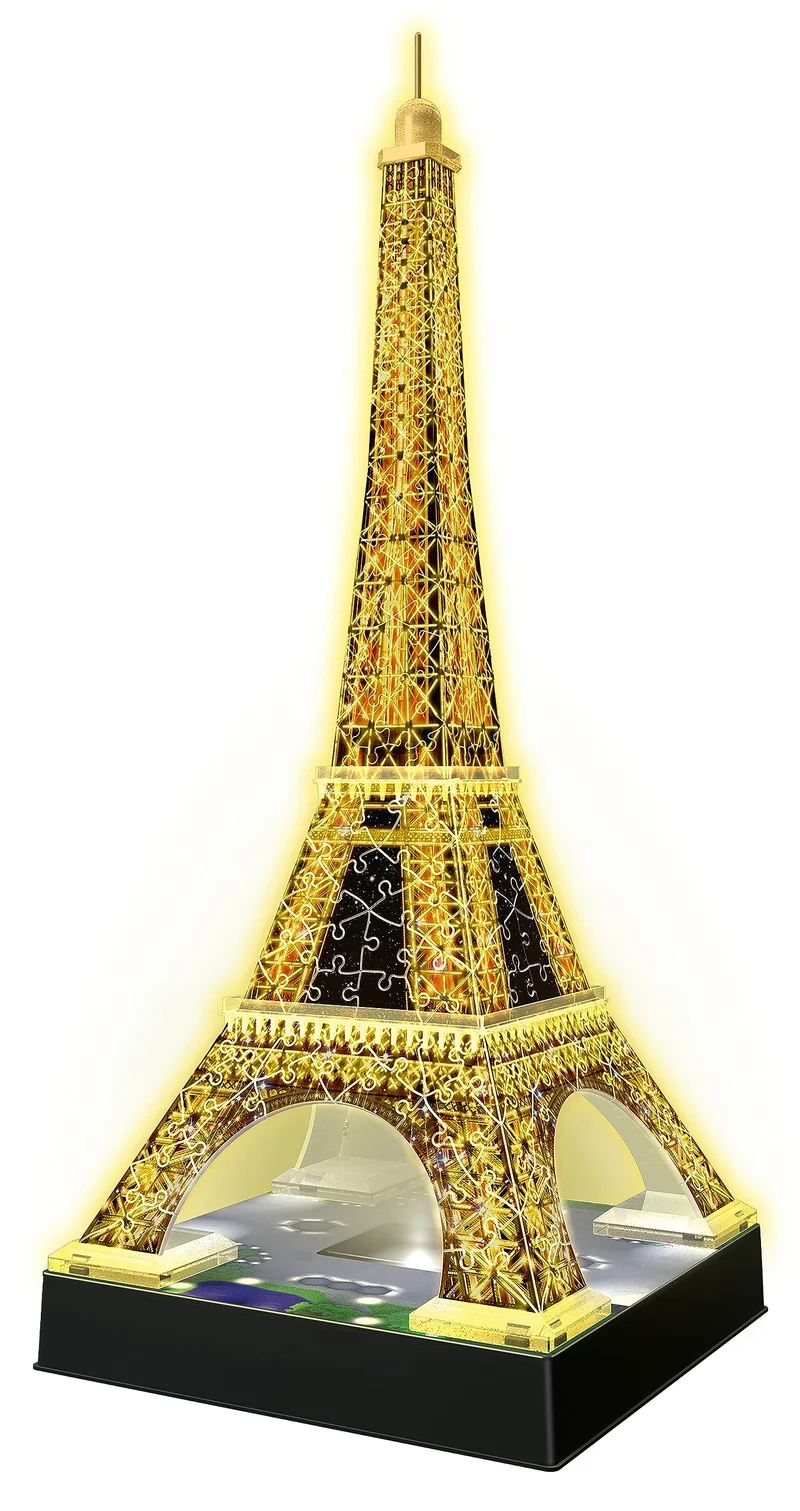 Ravensburger - Puzzle 3D, Tour Eiffel Night Edition con Luce, Parigi, per Adulti e Bambini 10+ Anni, Idea Regalo, 226 Pezzi
