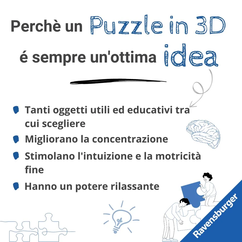 Ravensburger - Puzzle 3D, Lamborghini Huracán Evo Arancione, per Adulti e Bambini 8+ Anni, Idea Regalo, Modellismo Auto, 156 Pezzi, 32 accessori