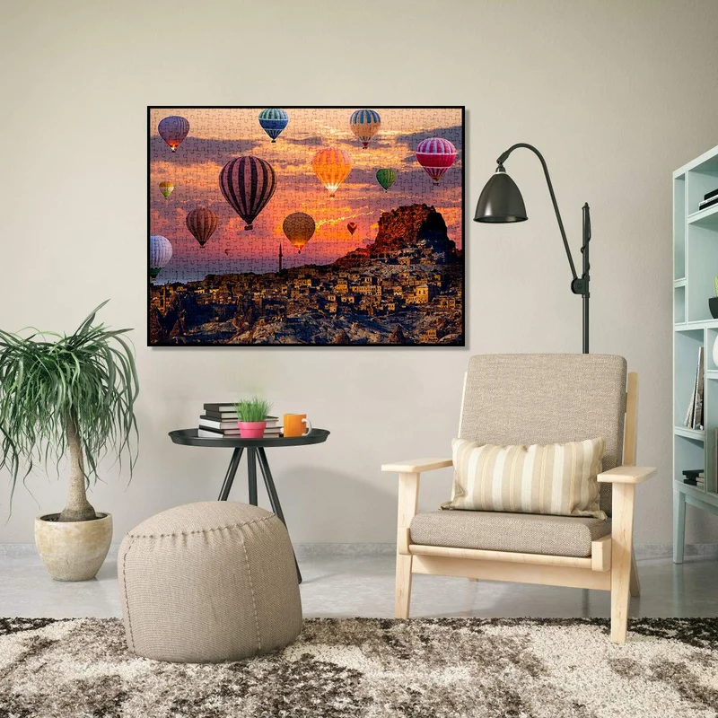 Vicloon Jigsaw Puzzle, 1000Pcs Puzzle Classici, Paesaggi Puzzle Giochi Rilassamento e Intelligence, Puzzle per Gioco Familiare, Festa Aziendale, Regalo per Amore e Amico (il Pallone d’aria Calda)
