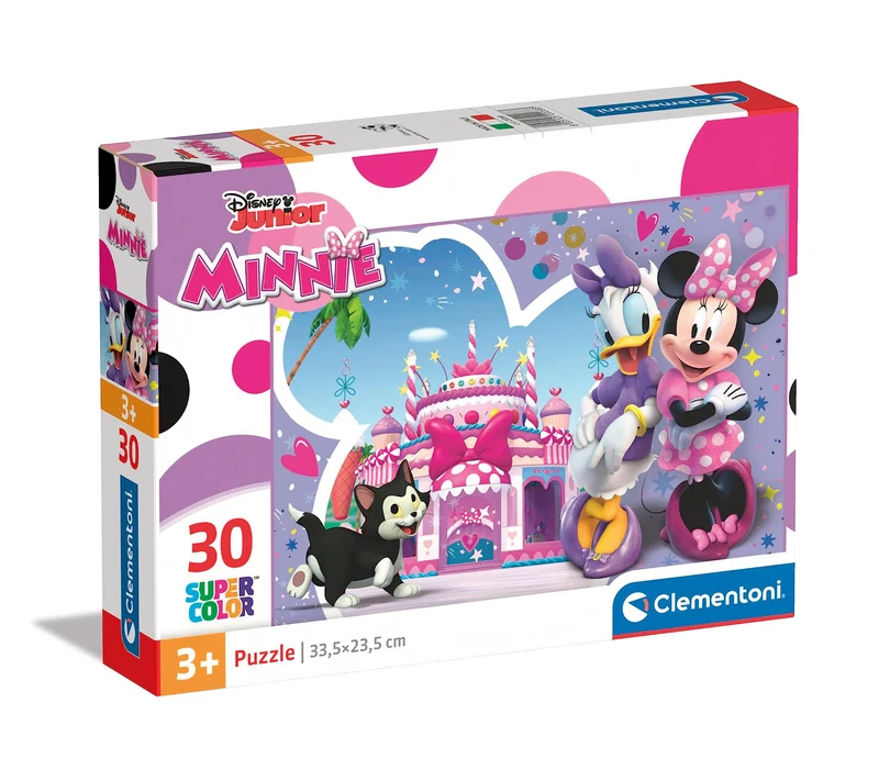 Clementoni - 20268 - Supercolor Puzzle - Disney Minnie - 30 Pezzi - Puzzle Bambini 3 Anni, Puzzle Cartoni Animati - Made In Italy