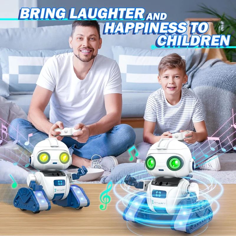 Ophy Robot Bambini, Funzione di Proiezione Innovativa, Robot Telecomandato con Controllo Gestuale, Occhi a LED, Musica, Robot Giocattoli per bambini e bambine di 3 4 5 6 7 8 9 10 11 12 anni