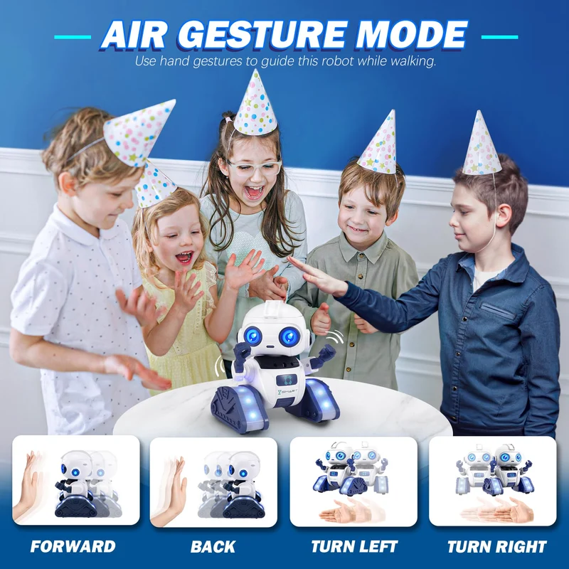 Ophy Robot Bambini, Funzione di Proiezione Innovativa, Robot Telecomandato con Controllo Gestuale, Occhi a LED, Musica, Robot Giocattoli per bambini e bambine di 3 4 5 6 7 8 9 10 11 12 anni