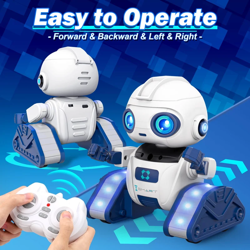 Ophy Robot Bambini, Funzione di Proiezione Innovativa, Robot Telecomandato con Controllo Gestuale, Occhi a LED, Musica, Robot Giocattoli per bambini e bambine di 3 4 5 6 7 8 9 10 11 12 anni