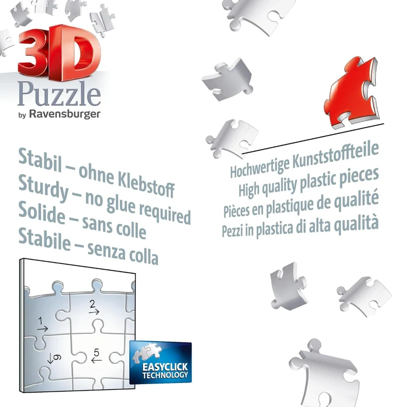 Ravensburger - 3D Puzzle Nightlamp Pokemon, Night Lamp, 72 Pezzi, 6+ Anni