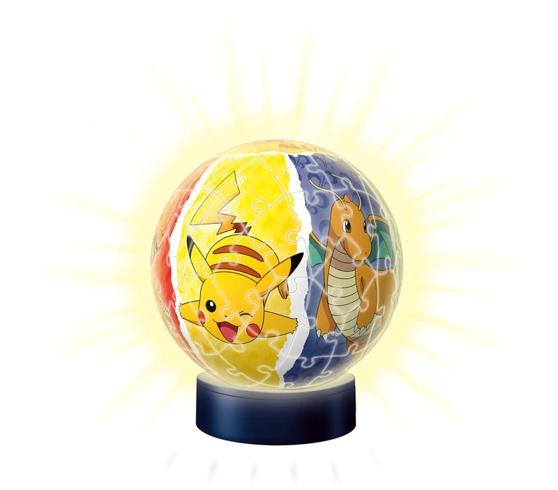 Ravensburger - 3D Puzzle Nightlamp Pokemon, Night Lamp, 72 Pezzi, 6+ Anni