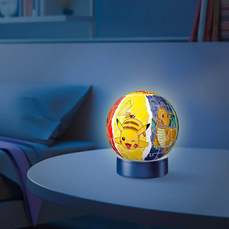 Ravensburger - 3D Puzzle Nightlamp Pokemon, Night Lamp, 72 Pezzi, 6+ Anni