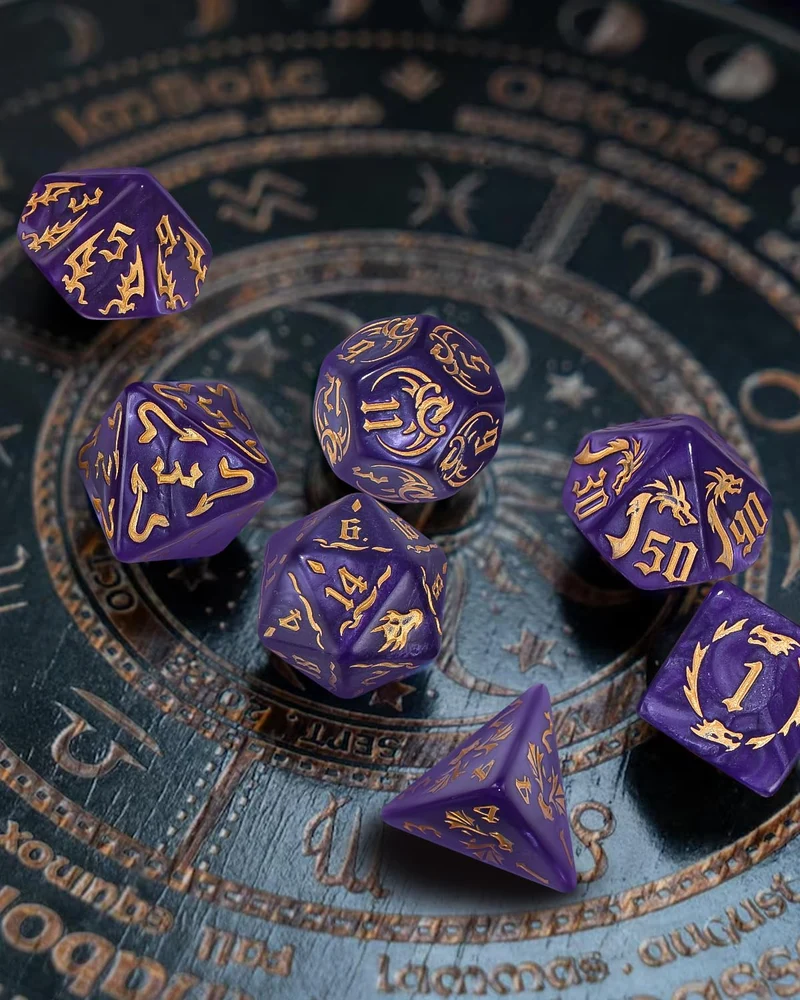 TIDEVAN Set di Dadi da Tavolo in Poliedrico,49 pezzi Dadi Poliedrici,con 7 Borse di Velluto Set di Dadi Poliedrici per RPG Dungeons e Dragons Pathfinder per DND RPG MTG D4 D8 D10 D12 D20(7 Colori)