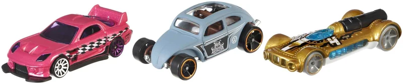 Hot Wheels - Confezione da tre macchinine, veicoli classici ed esclusivi in scala 1:64 da collezionare, linee autentiche e decorazioni mozzafiato, giocattolo per bambini, 3+ anni, K5904