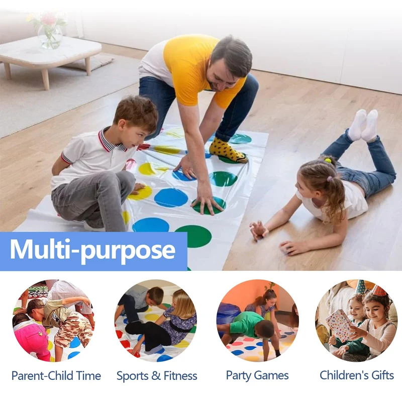 Twister Gioco per Bambini & Adulti, Twisting Gioco, Family Floor Gioco con Tappetino, Giochi di abilità di Squadra, Adatto per Feste di Compleanno e Riunioni