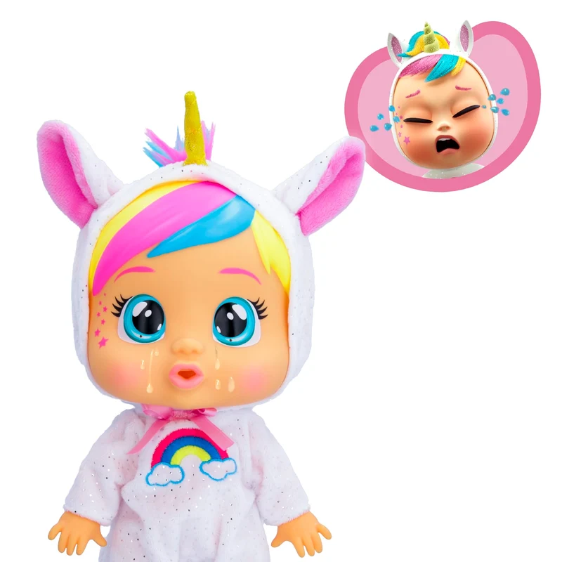 Cry Babies Loving Care Fantasy Dreamy | Bambola interattiva che piange lacrime vere, con pigiama intercambiabili - Bambola giocattolo funzionale per bambini dai 18 mesi in su