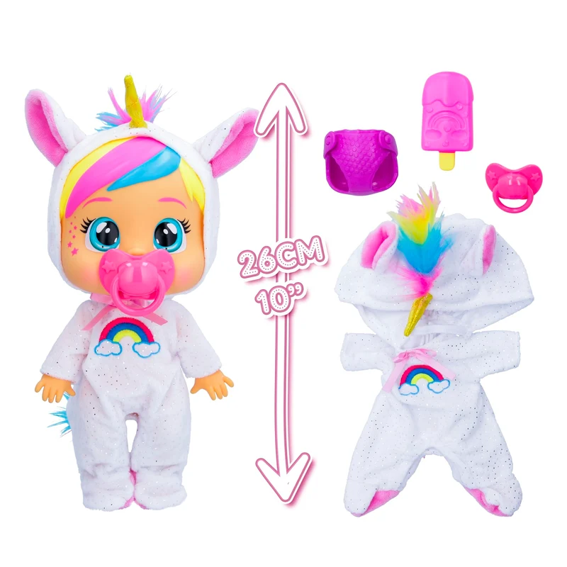 Cry Babies Loving Care Fantasy Dreamy | Bambola interattiva che piange lacrime vere, con pigiama intercambiabili - Bambola giocattolo funzionale per bambini dai 18 mesi in su