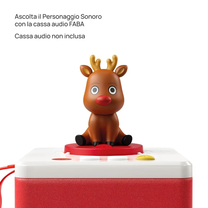 FABA Personaggio Sonoro Il Natale di Rudolph - Storie Sonore - Giocattolo, Contenuti Educativi, Versione Italiana, Bambini 0+ Anni