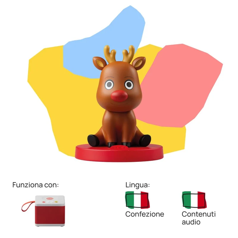 FABA Personaggio Sonoro Il Natale di Rudolph - Storie Sonore - Giocattolo, Contenuti Educativi, Versione Italiana, Bambini 0+ Anni