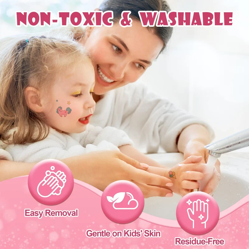 Anpro Trucchi Bambina Set, 41 Pezzi Set di Trucchi per Bambini e Bambine, per ragazze, Giocattoli, Halloween, Natale, Regalo di Compleanno per Ragazze 4, 5, 6, 7, 8, 9, 10 anni