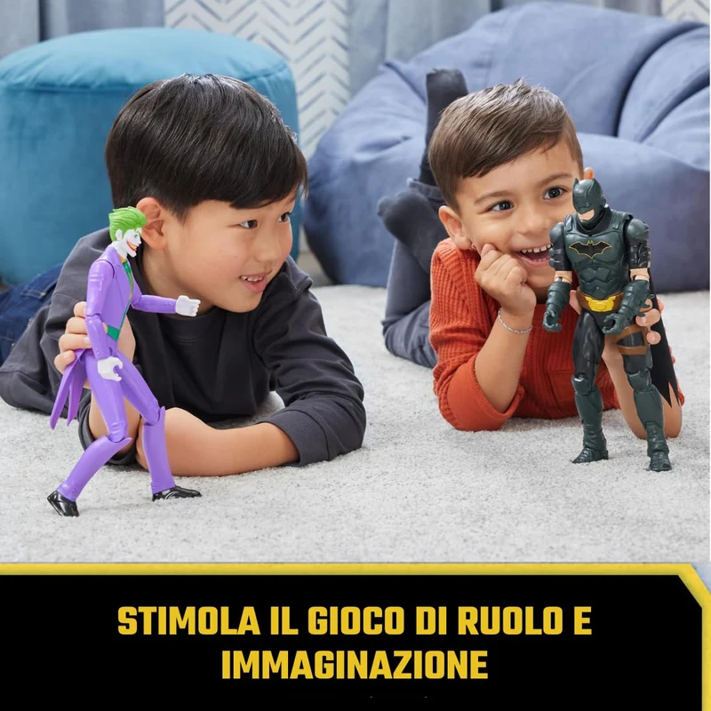 dc comics | Batman | Personaggio Joker in Scala 30 cm con Decorazioni Originali e 11 Punti di articolazione - Giocattoli per Bambini e Bambine dai 3 Anni