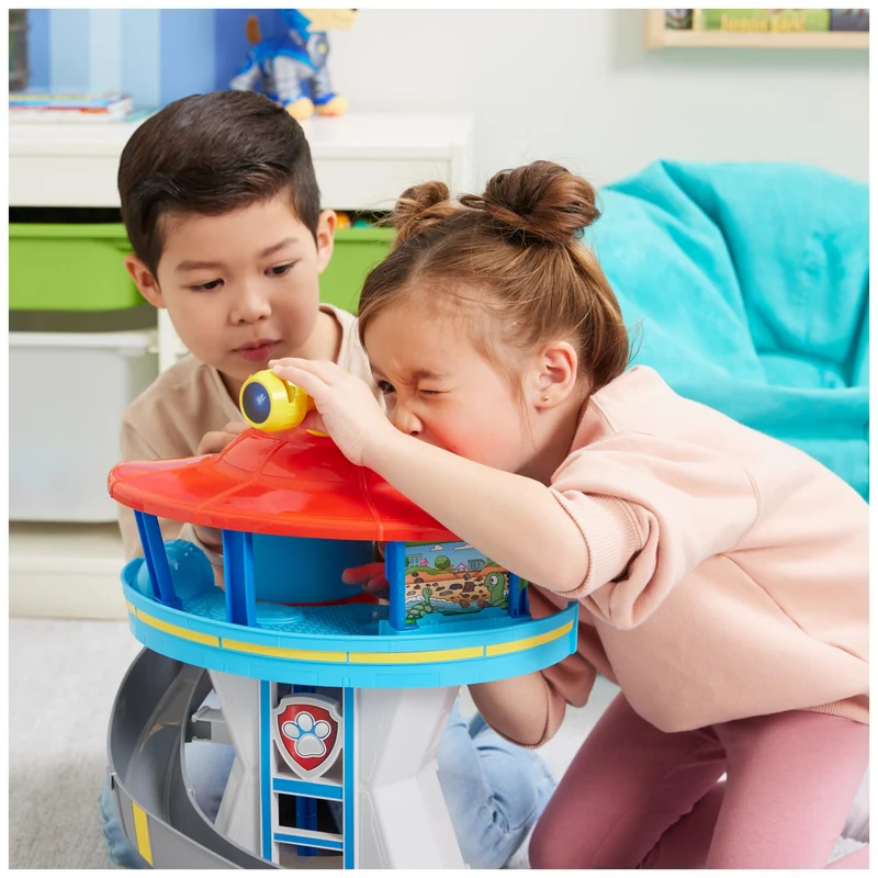 Paw Patrol, Quartier Generale, con Lanciatore per Veicoli, 2 Personaggi Paw Patrol, Veicolo della Polizia di Chase e Accessori, Giocattolo per Bambini e Bambine, 3+ anni