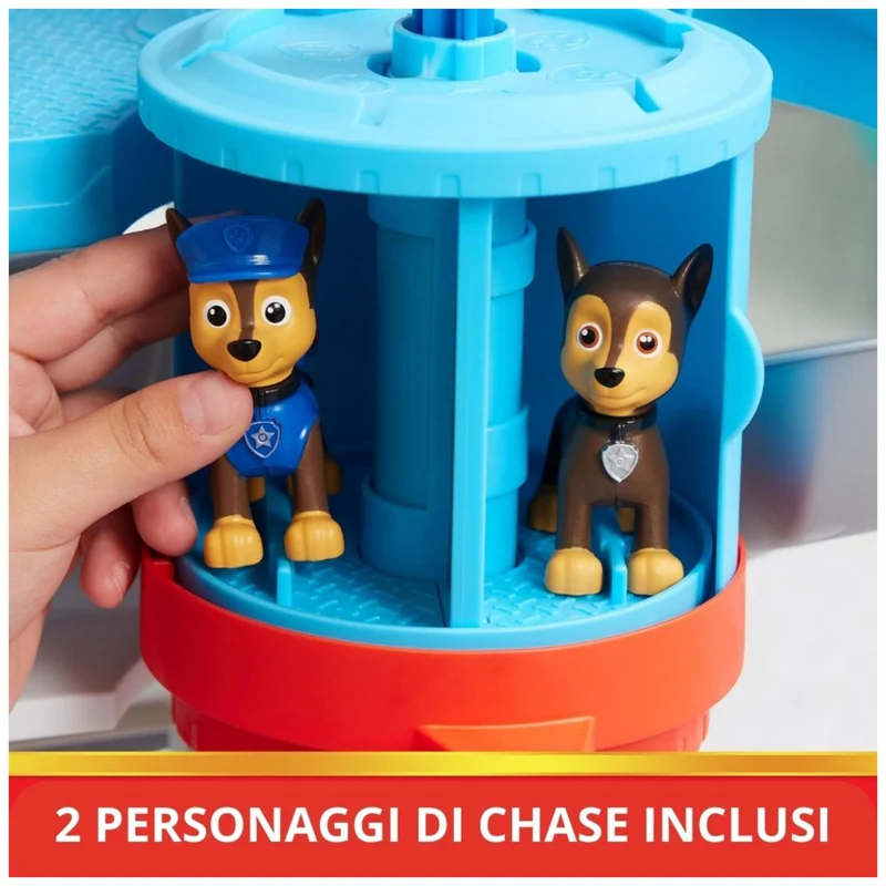 Paw Patrol, Quartier Generale, con Lanciatore per Veicoli, 2 Personaggi Paw Patrol, Veicolo della Polizia di Chase e Accessori, Giocattolo per Bambini e Bambine, 3+ anni